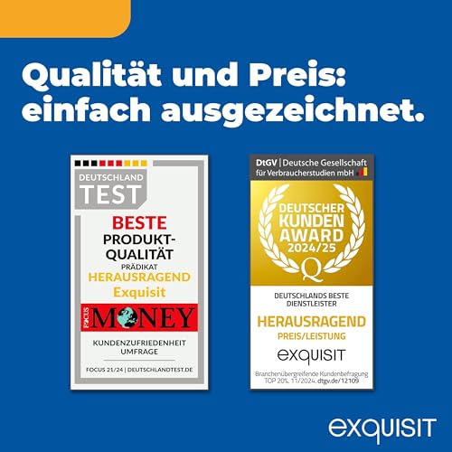 Exquisit Kühlschrank ohne Gefrierfach, 126 Liter, 55 cm Breit, Freistehend, Kompakt, Temperaturregelung, LED-Licht, KS516-V-040D weiss