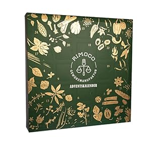 Rimoco Bio Gewürz-Adventskalender 2022 mit 21 Gewürzen in Originalgröße und passenden Rezeptideen für jeden Tag