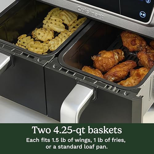 Cuisinart Air Fryer, Dual Basket, 4 Functions, Sync Finish, 8.5 Qt, ADZ-085 - image 2