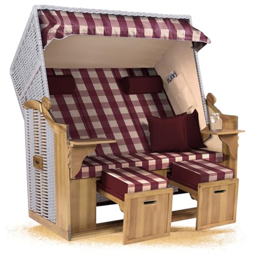 Strandkorb Hanse Ostsee XXL 2,5 Sitzer Volllieger Weiß 150cm breit,...