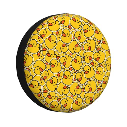 Image of Cute Duck Spare Tire Cover Universal Wheel Tire Cover Funny Cartoon Duck Tire Protectors for Travel Trailer Rv SUV Truck Camper and Many Vehicle 17 Inch