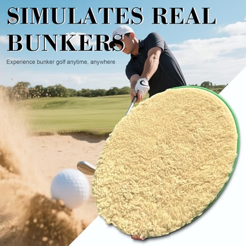 Golf Bunker Hitting Training Mat with 2 Pu Ball Golf Simulator Bunker Addition Realistic Sand Simulation Bunker Putter for Backyard Indoor Non-Slip TPR Bottom Improve Consistency Skills by MELE LINKS - Used condition - Image 4