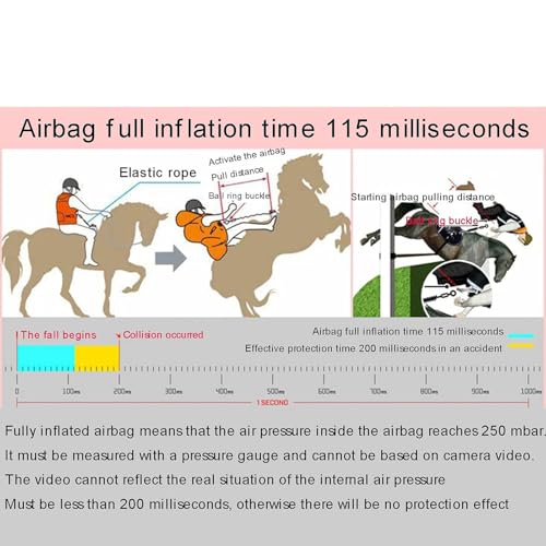 Chaleco de airbag para equitación y motociclismo, chaleco de seguridad inflable ligero con protección anticaídas para deportes todoterreno