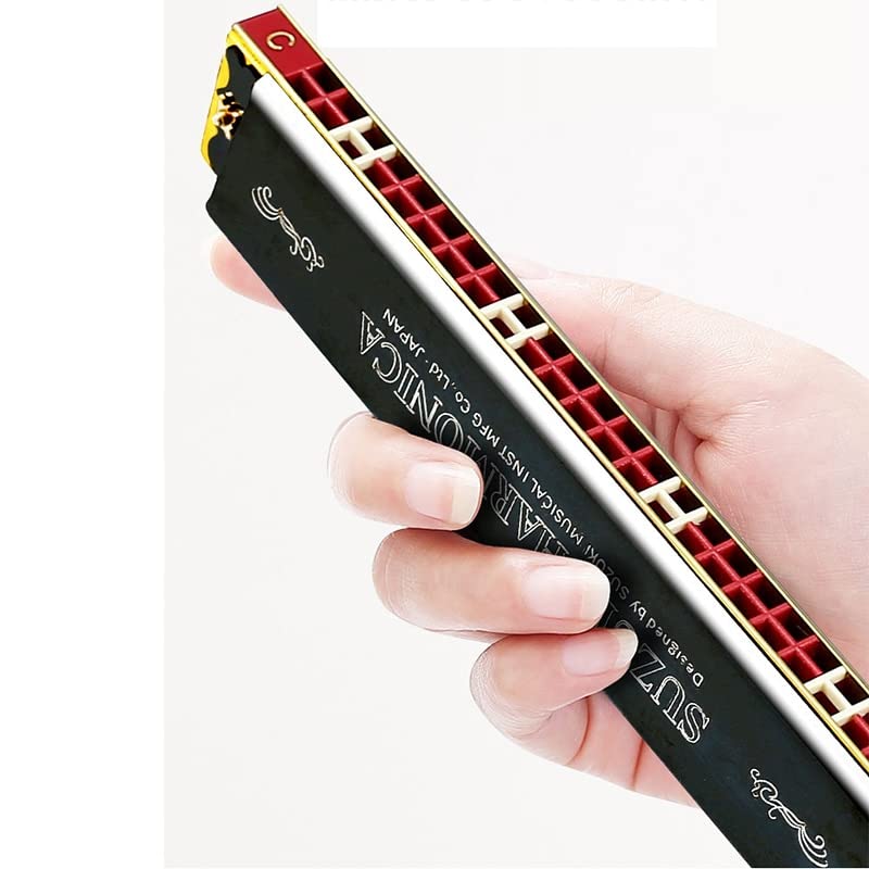 Harmonica 24 trous harmonica vibrato Suzuki orgue à bec harpe avec boîtier instrument clé C Blues synthétiseur… - Les Beatles, Paul McCartney, John Lennon, RIngo Starr, George Harrison Harmonica 24 trous harmonica vibrato Suzuki orgue à bec harpe avec boîtier instrument clé C Blues synthétiseur… – Image 4