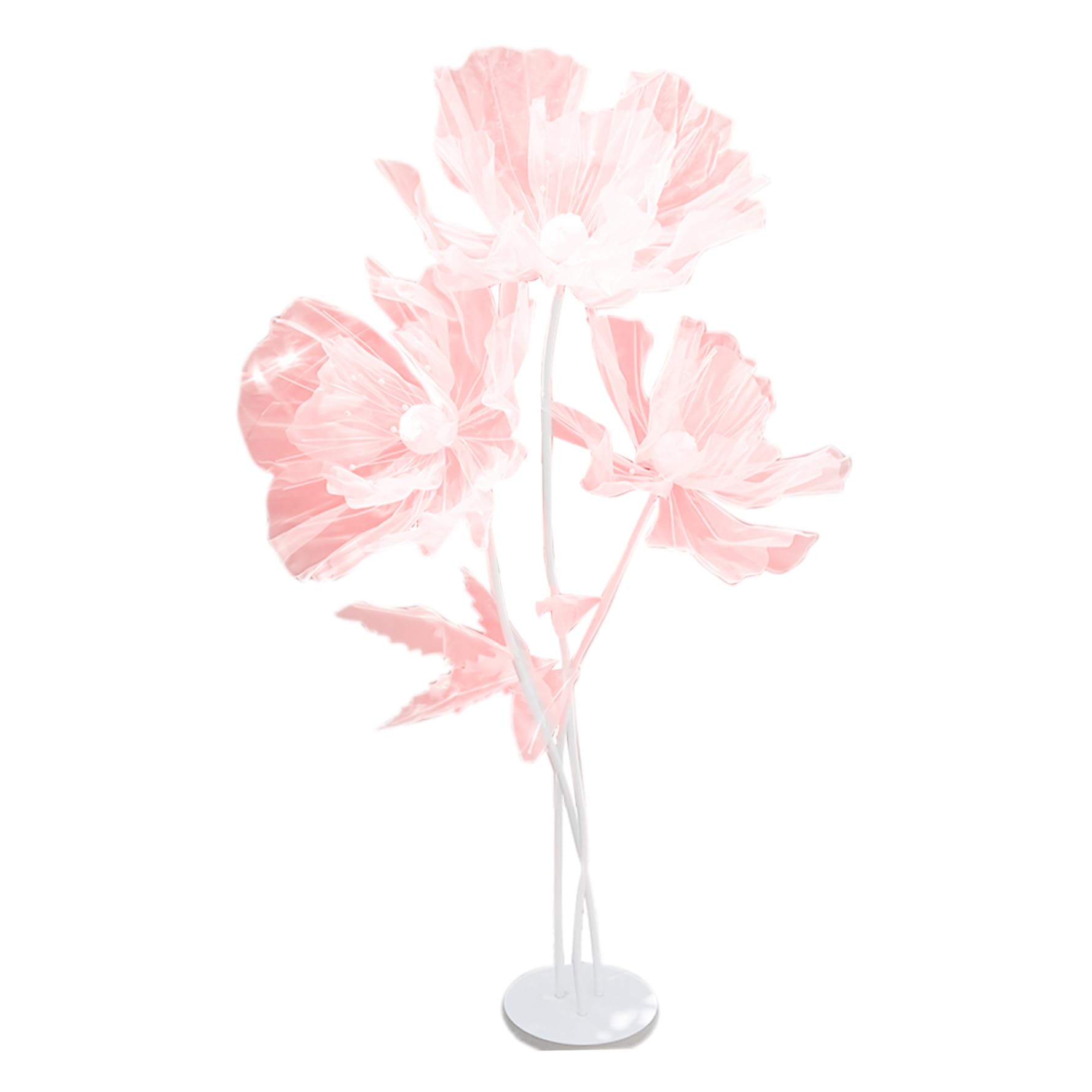 Fleurs en organza haut de gamme et décors de fleurs géantes pliables