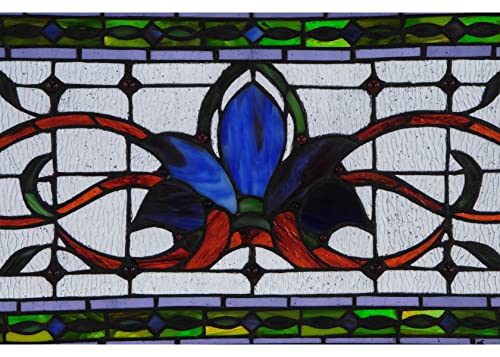 Image of Meyda Tiffany 119445 33 inch W X 10 inch H Fairytale Transom Stained Glass Window