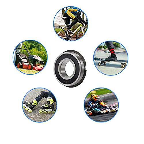 10 Pack 99502Hnr Wheel Hub Ball Bearing Id 5/8" X Od 1-3/8" X Width 7/16" Double Seal And Snap Ring,Double Rubber Seal Bearing,Pre Lubricated,Stable Performance,Deep Groove Ball Bearings #TOP6