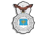 Air Force Security Police Logo Shaped Sticker (US U.S. Crest Insignia mp sp Vinyl Decal for car Truck or Laptop (3 x 4 inch) USAF Licensed