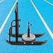 lizponaza Heavy Duty Fitness Sled, Weight Sled with 5-Level Height Adjustment Compatible with 1/2-inch Weight Plates for Strength Training, Speed and Agility Workouts