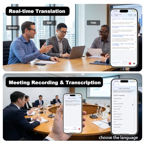 AI Smart Audio Translation Glasses with Real-Time Language Translation 139 Languages via App, Bluetooth Open-Ear Eyewear, AI Assistant, Photochromic Sunglasses, Meeting Recorder for Travel Business — view 3