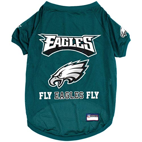 NFL Philadelphia EAGELS Raglan Jersey Fly Eagles Fly - X-Large. Cutest Football Jersey for Dogs & Cats