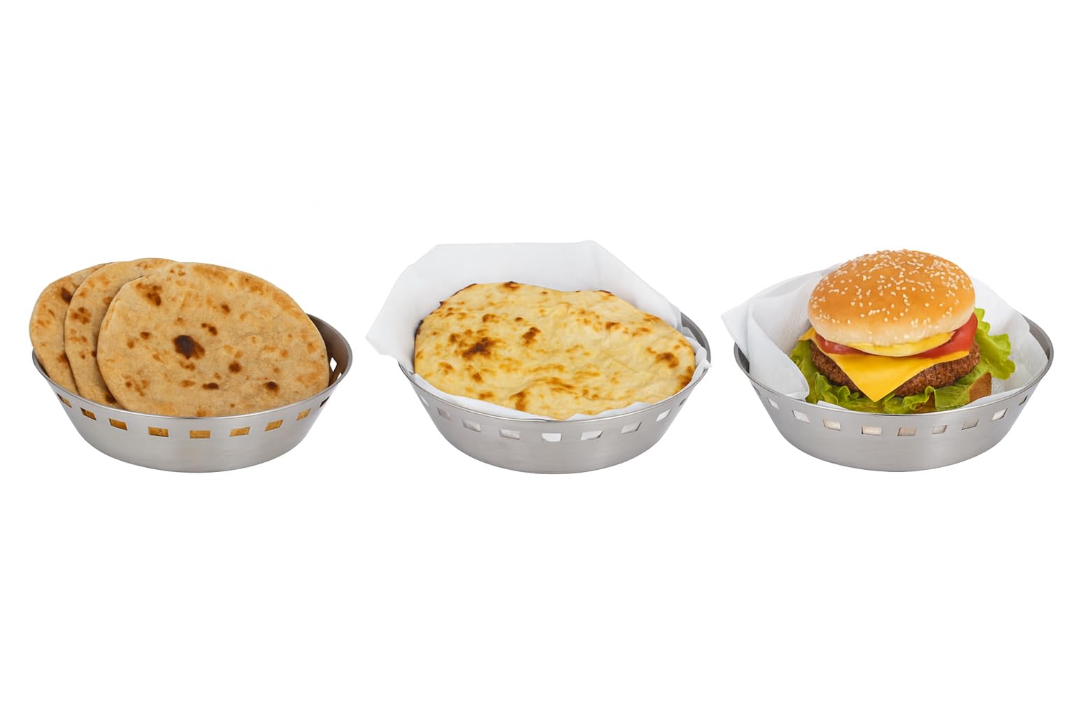 Stainless Steel Bread Baskets - Keep Breads Fresh! -2