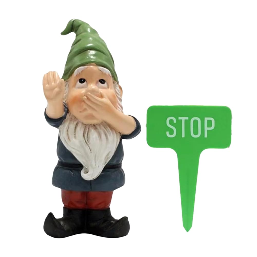 CTRLZS Gnome Statue Resin Outdoor Gnomes Lawn Decoration Yard Art Garden Decor Outdoor Decorations for Patio Sidewalk