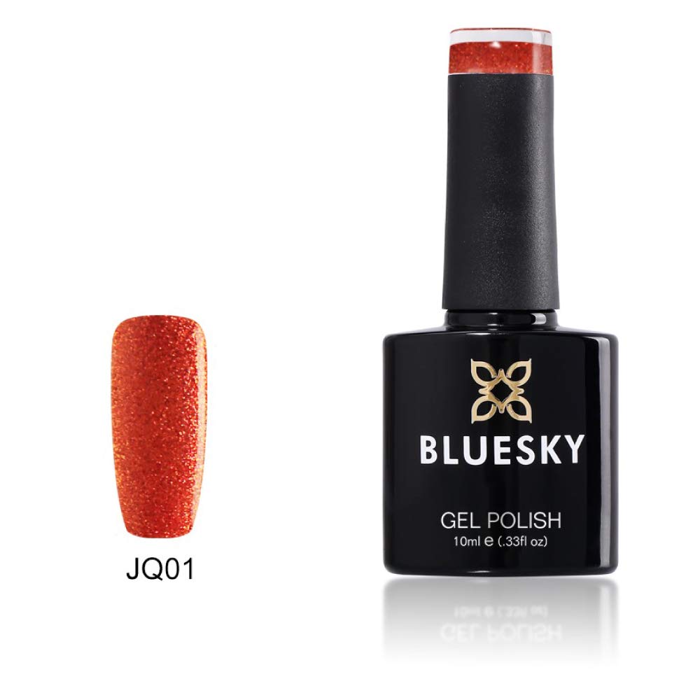 Bluesky Lakier do paznokci żelowych, Frosty Sunset Orange, Jq1, Pomarańczowy, Neon, Błyszczak (Do Lampy Uv I Led) - 10 Ml