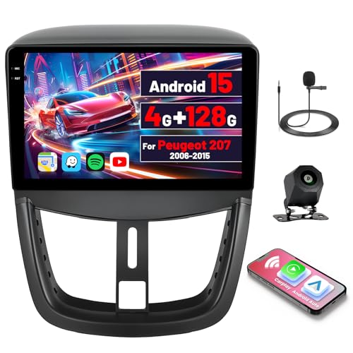 Autoradio Peugeot 207 Android 15 Inefala Carplay 2006-2015 9"