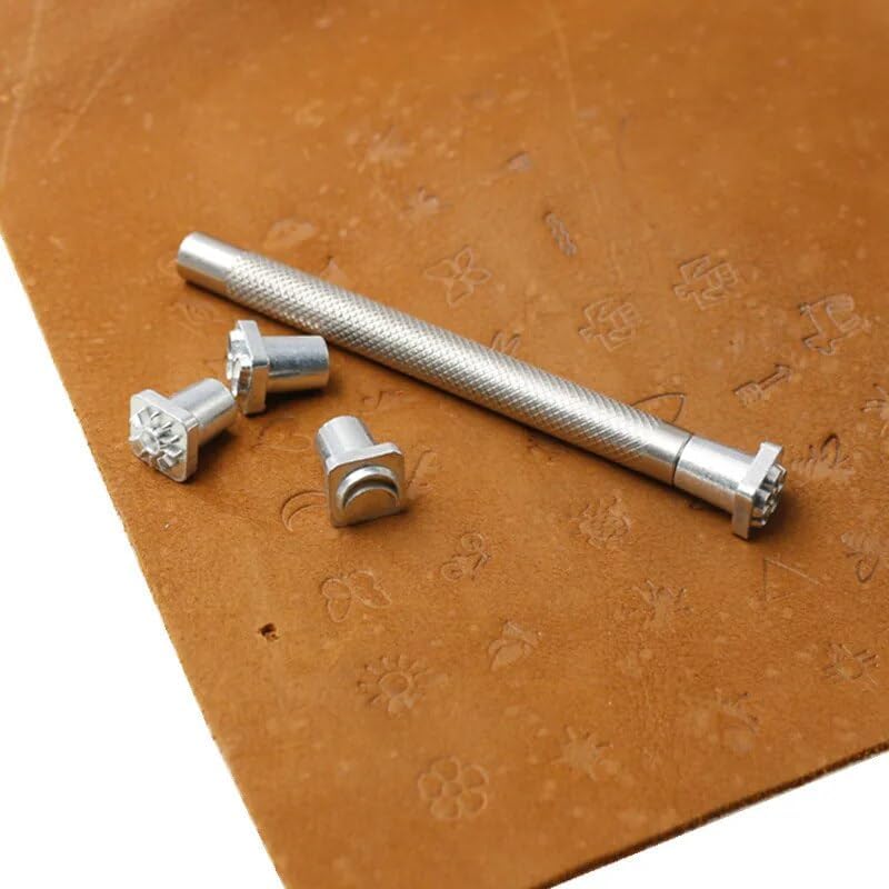 32pcs/Set Steel Die Metal Stamping kit Punch Tool Insects Sports Sun Stamps Tools DIY Jewelry Silver Metal Leather Logo Stamp - (Color:)