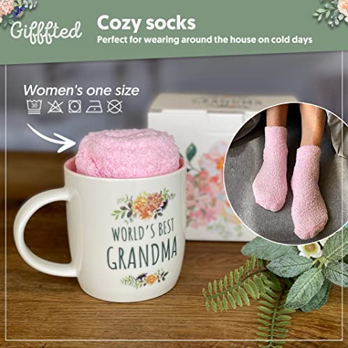 Triplegiffftedbestgrandmaevergiftsideasforgrandmotherfromgrandkidscoffeemugandsocksfromgrandsongranddaughtergrandparentbirthdaychristmasmothersdayceramiccup380ml Urban Country Home Decor Triple gifffted best grandma ever gifts ideas for grandmother from grandkids coffee mug and socks from grandson granddaughter grandparent birthday christmas mothers day ceramic cup 380ml urban country home decor