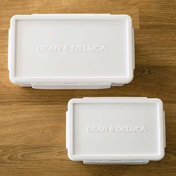 Dean & Deluca Lunch Box, Small, White, 14.2 fl oz (420 ml), Microwave Safe, Dishwasher Safe, Bento Box, Compact, Simple