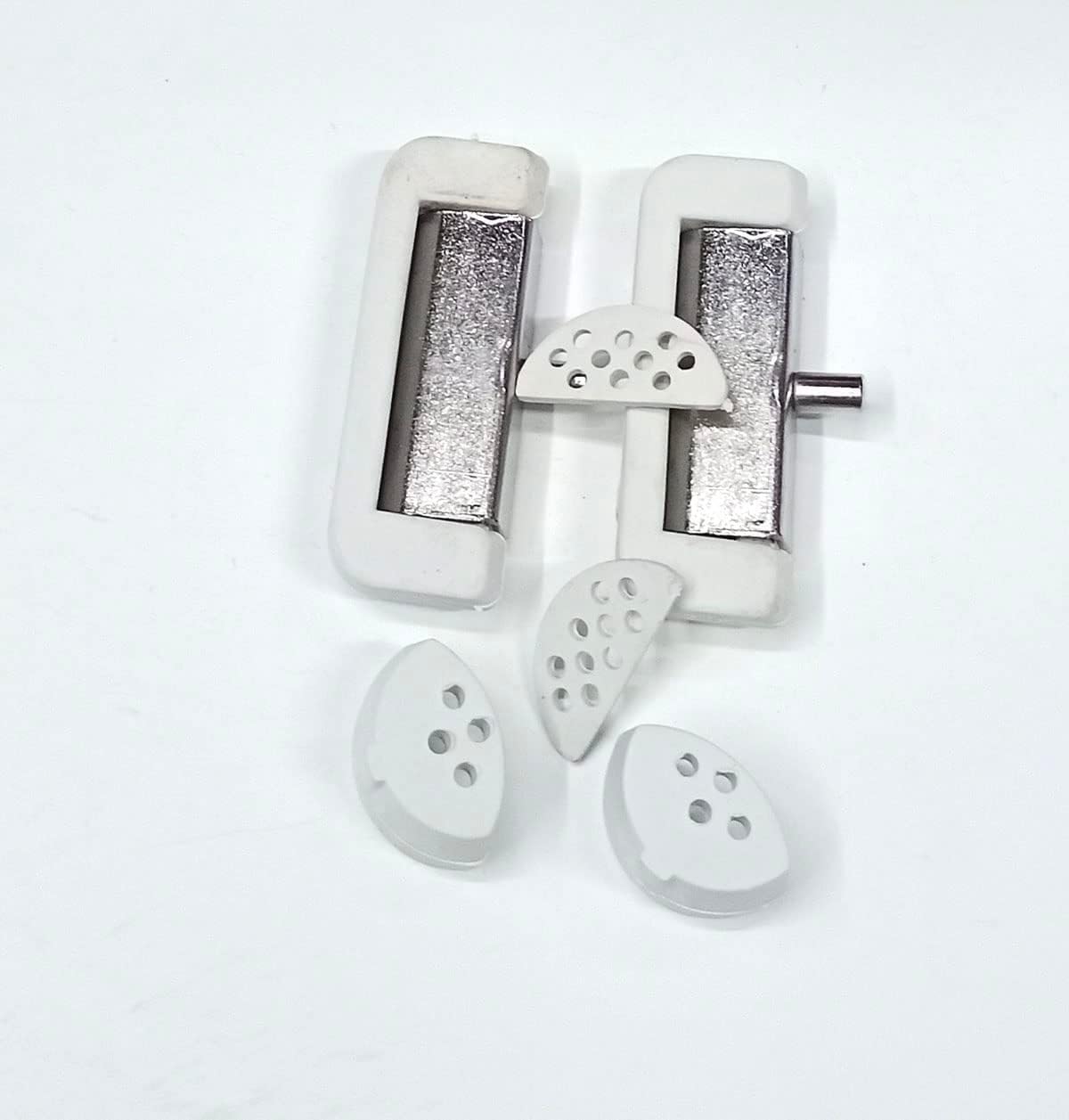 Bhavya Enterprises Metal & Rubber Table Hinges Set for Industrial Sewing Machine Single Needle JUKI Brother (White)-picture-22