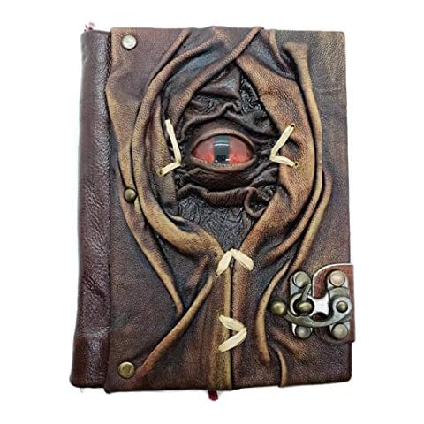 Handmade Genuine Leather Notebook Grimoire Spellbook journal sketchbook with 130 Pages Cover
