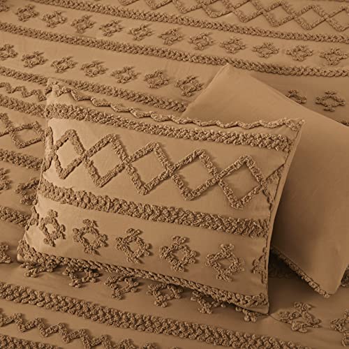 Oli Anderson Pumpkin Queen Comforter Set Tufted Bedding Set Queen 3 Pieces, Boho Shabby Chic Comforter With 2 Pillowcases (Pumpkin,Queen) #TOP4