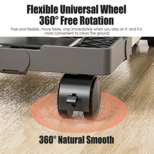 Soporte móvil para CPU, soporte escalable para torre de PC con ruedas giratorias de 360°, compatible con la mayoría de chasis miniatura 6