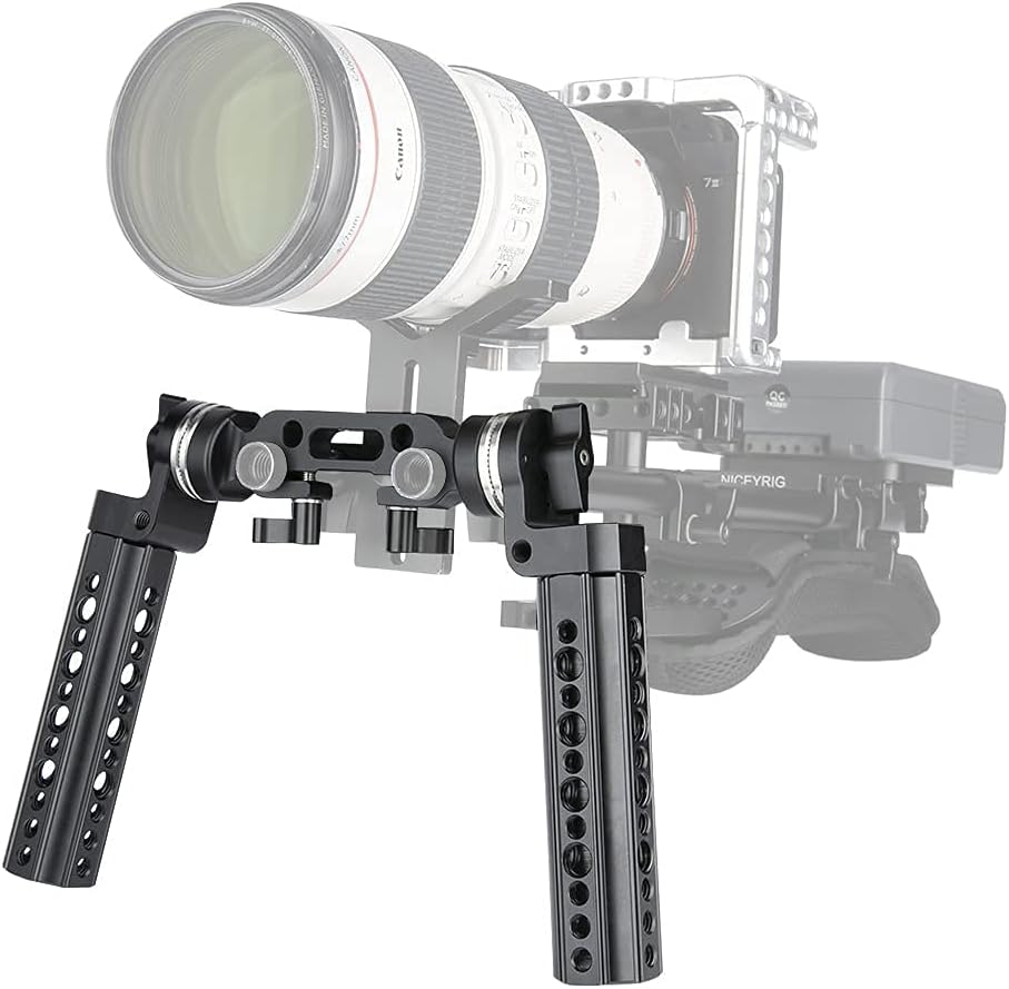 Cheapest 🛒 NICEYRIG 15mm Shoulder Rig Handle Kit Rosette Mount Grips for ARRI M6 Thread for DSLR Camera Cinema Camcorder Heavier Rig