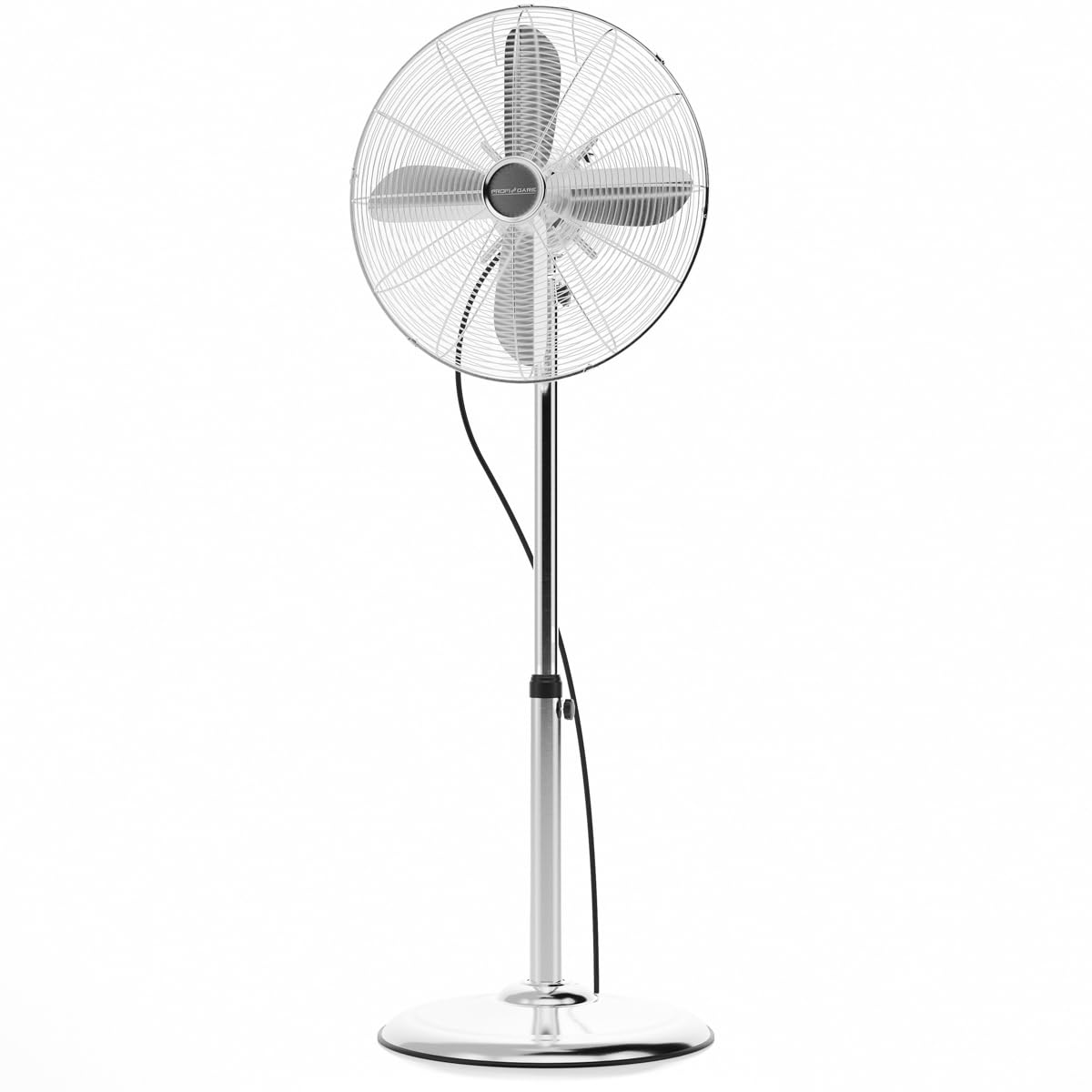 ProfiCare Wentylator stojący PC-VL 3064 MS oscylujący wentylator, metalowy wentylator stojący Ø ok. 40 cm, idealny klimat do pomieszczeń, np. w sypialni, regulacja kąta nachylenia i wysokości,