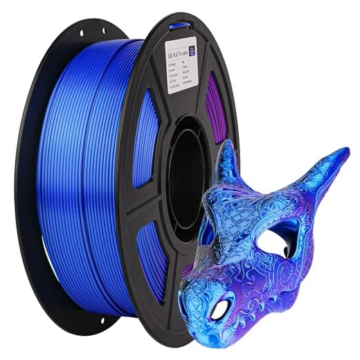 Aceaddity Silk Magic PLA 3D Printer Filament, 1.75mm 3D Printing PLA Filament, Shiny Silk Coextruded PLA, Dimensional Accuracy +/- 0.02 mm, 1kg/2.2lbs Blue-Purple-Black