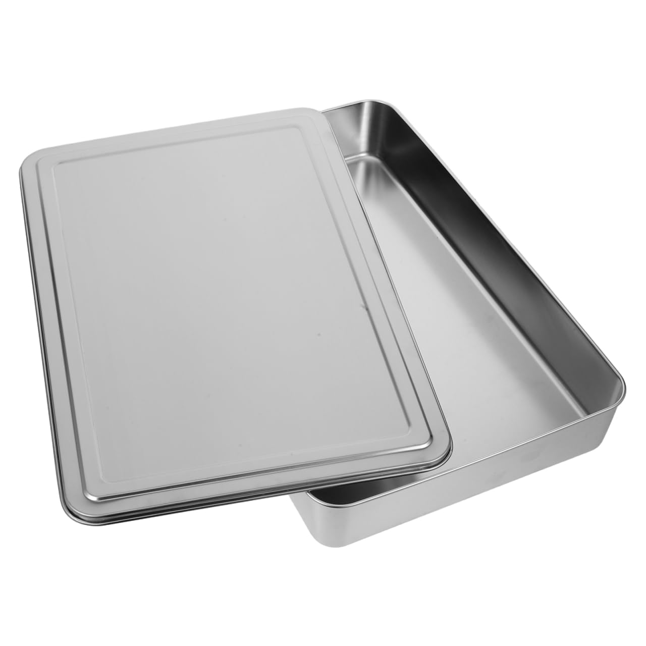 Cabilock Backblech mit Deckel Rechteckige Kuchenform für Toasterofen zum Backen von Brownies Lasagne und Aufbewahren von Lebensmitteln Vielseitig Einsetzbar für Küche