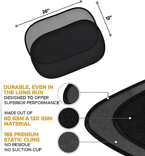 Econour EN-SUNSHADE-02 Car Side Window Shades For Baby | 4 Pack - Car Side Window Sunshade thumb #3