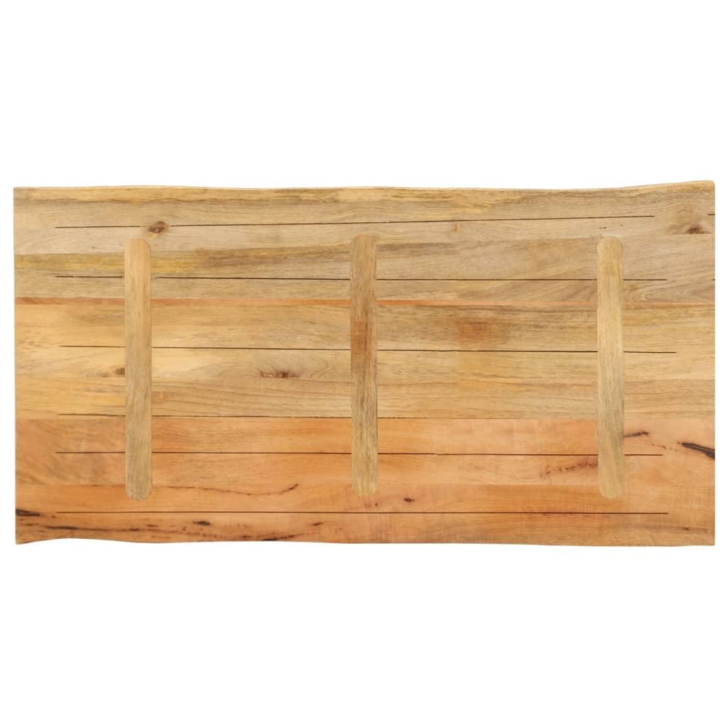 Gecheer Piano Tavolo 120x60x2,5 cm Bordi Vivi in Legno Massello Mango,Piano per Tavolo da,Piano per Tavolo da Pranzo,Piano per Tavolo da Bar,Piano per Tavolo in Legno,P370720