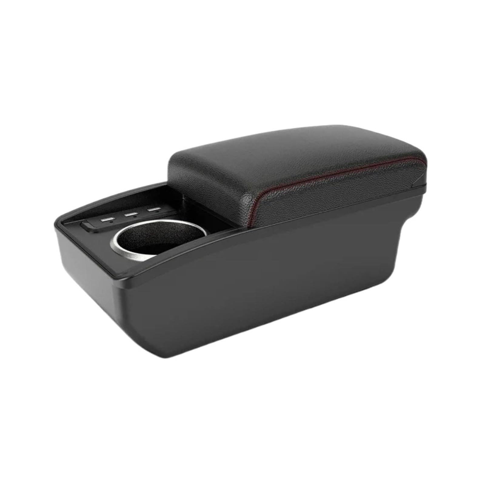 Umdjju B1 Red Line 6 Usb For Peugeot 207 Car Special Armrest Box Upgrade Multi-Function Storage Modified Interior Accessories Car Centre Console Armrest Box(B1 Red Line 6 Usb)