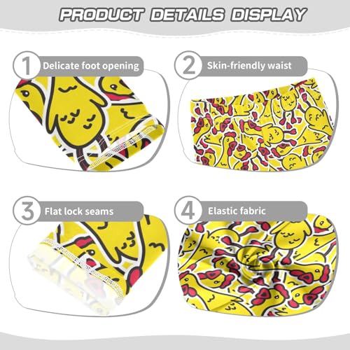 ZZKKO Girls Leggings Screaming Chicken Toddler Girls Clothes Leggings for Girls Toddler Girls Leggings 3-4T3