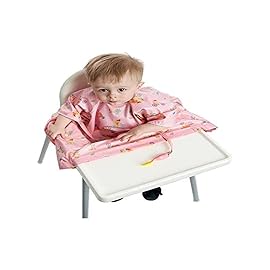 BIBaDO - Short Sleeve Baby Bibs - Babies & Toddlers 6-36 Months - Coverall Baby Led Weaning Bib - Easy Wipe, Soft, Waterproof