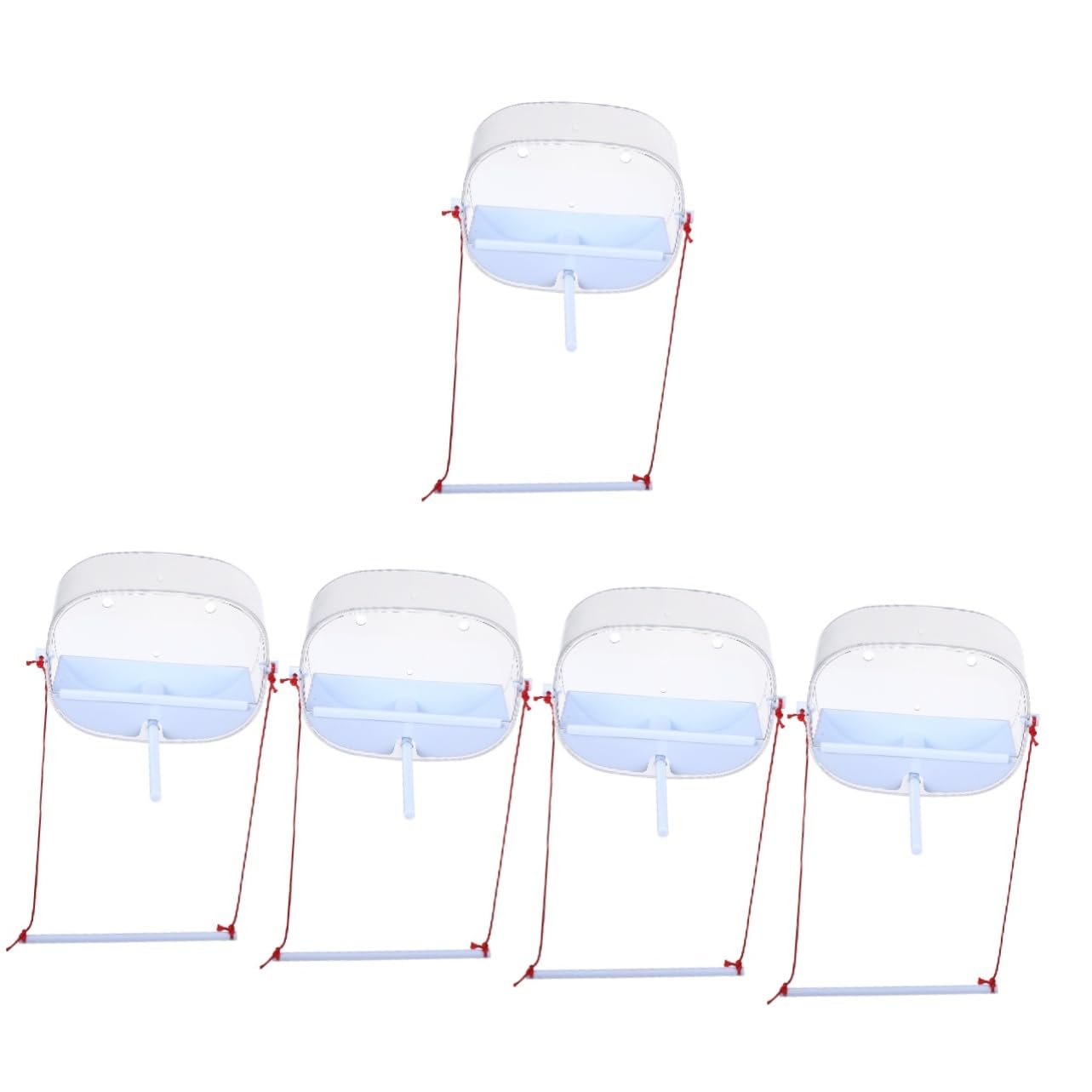 Mipcase 5 Set Mangiatoia Per Uccelli Alimentatore a Finestra Mangiatoia Per Pappagalli Con Ventosa Finestra Delle Mangiatoie Per Uccelli Mangiatoie Per Uccelli Per Finestra P.s Bianca