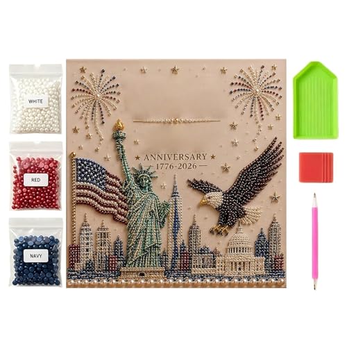 Manualidad de cuentas DIY patriótica para decorar el dormitorio y la oficina