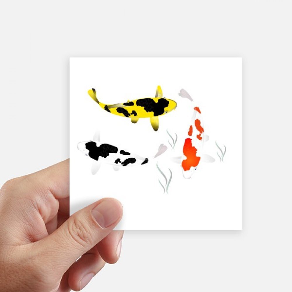 Sticker poisson chinois traditionnel 10cm pour décorer moto et pc portable