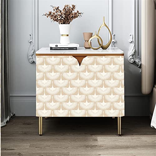 Brown/White Bird Flock Wallpaper Peel And Stick Bird Flock Contact Paper Self-Adhesive Removable Wallpaper Waterproof Decorative Wall Covering For Wall Countertop Furniture Shelf Paper 17.71" X 78.7 #TOP1