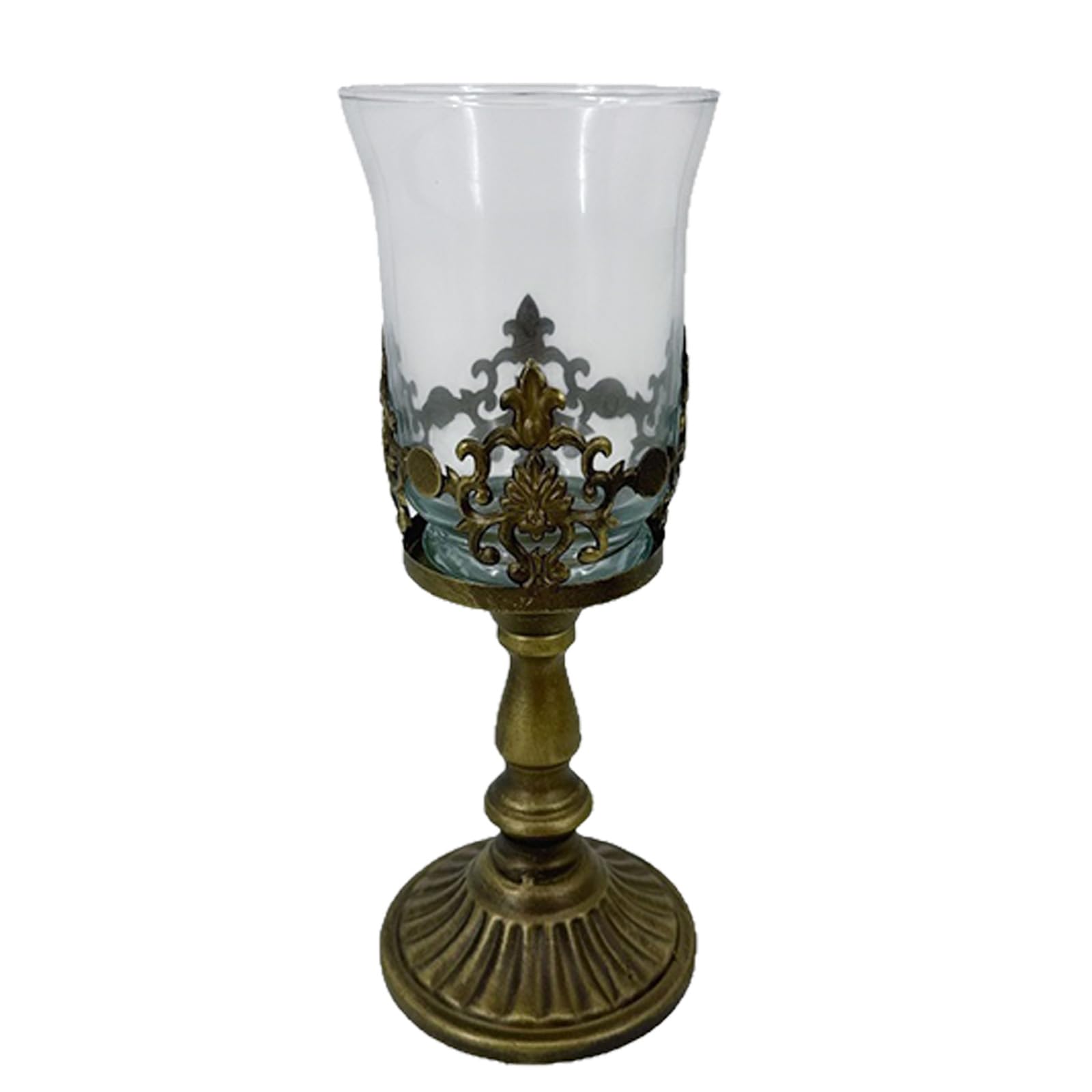 Jazuaiao Windbreak Holders Pillar Candleholders with Clear Glass Sleeve Decorative Stand for Centerpieces Holders with Clear Glass Sleeve