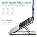 ivoler Laptop Stand, Laptop Holder Riser Computer Tablet Stand, 6 Angles Adjustable Aluminum Ergonomic Foldable Portable Desktop Holder Compatible with MacBook,iPad 10-15.6” Midnight Blue