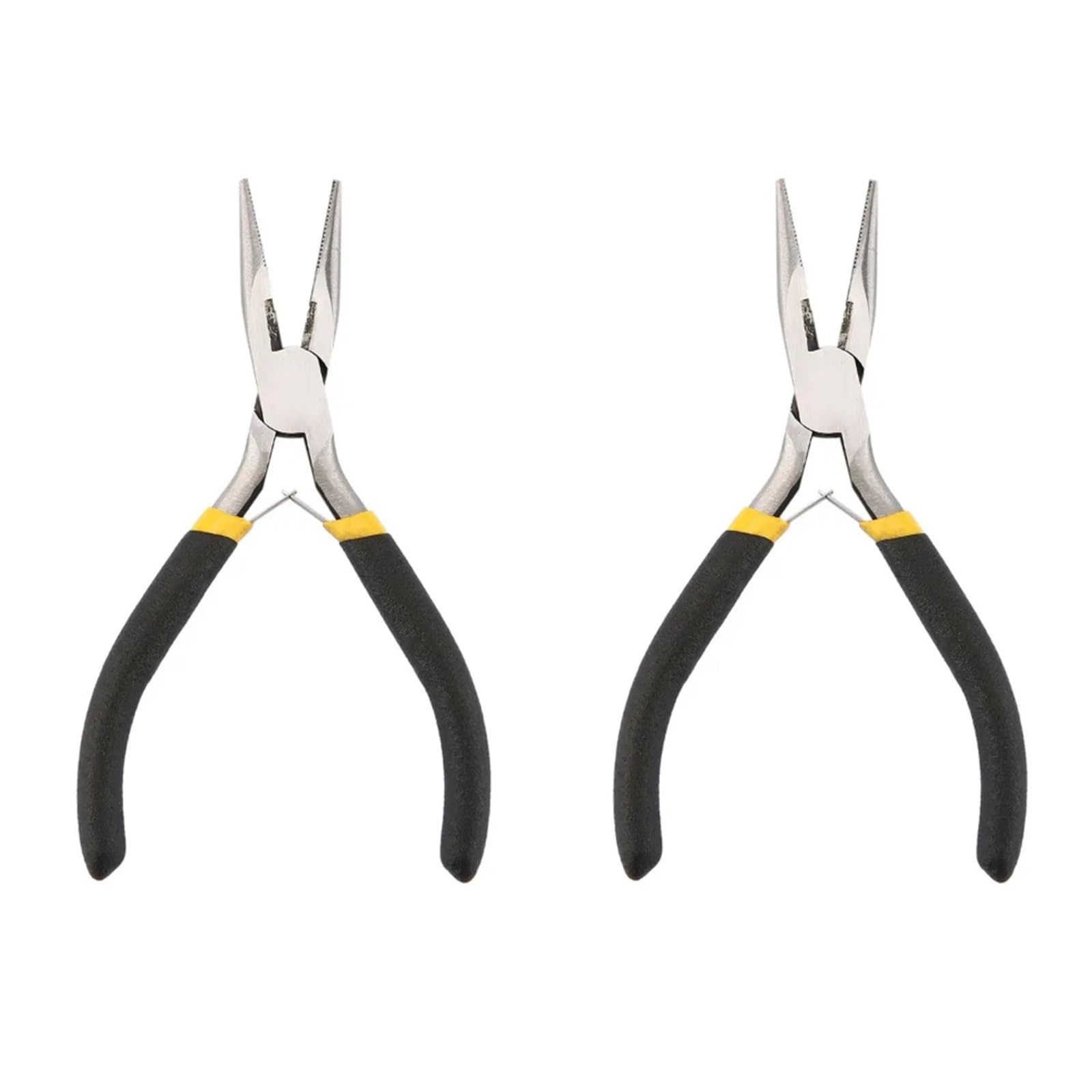 Hudfvioi 2Pcs Pliers Set 4.5 Inch Needle Nose Pliers With Anti-Slip Handle, Small Long For Jewelry Making, Electronic Repair For Electrician Repair Tools(2Pcs)