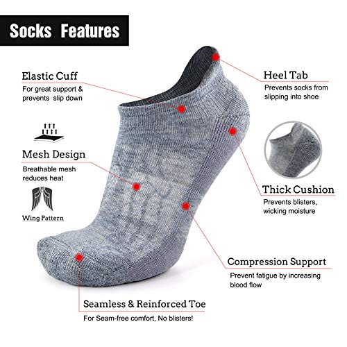 Busy Socks Browning Novelty Wool Workout Gym Socks, Home Slipper Gym Fitness Lightweight Cushion Athletic Wool Socks For Men Women, Light Grey, Large, 3 Pairs #TOP2
