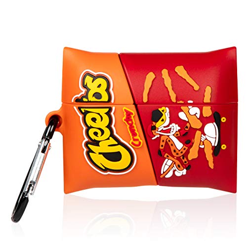 Joyleop Cheet Chips Case For Airpods Pro 2019/Pro 2 Gen 2022, Cute Cartoon Fun Funny 3D Kids Girls Teen Boys Cover, Kawaii Food Stylish Soft Silicone Character Trendy Air Pods Cases For Airpod Pro #TOP3