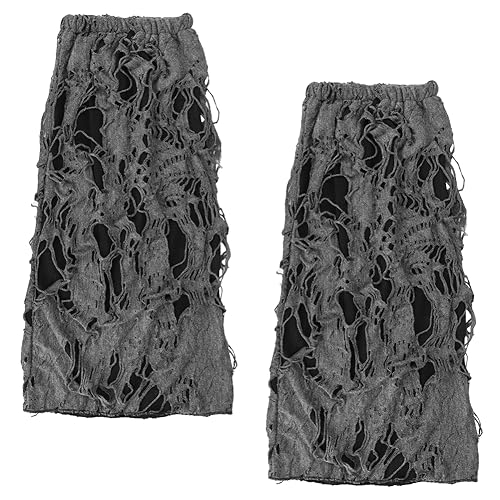 ITODA Fashion Tattered Leg Warmers Women Leg Cover Goth Boot Socks Girls Knee High Leg Socks for Party Outdoors