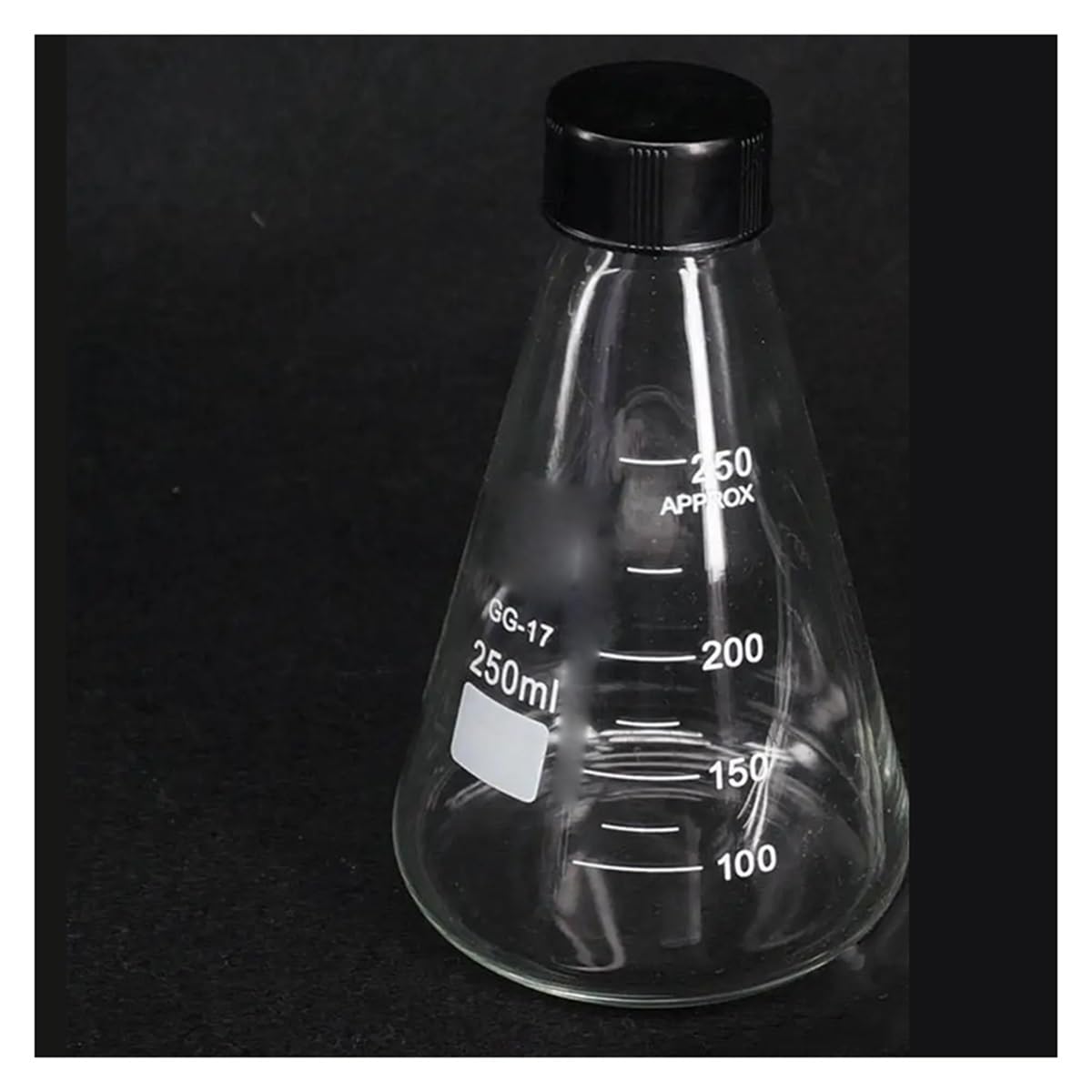 Vetreria da laboratorio 50ml 100ml 150ml 250ml 500ml 1000ml 2000ml Vetro borosilicato Bocca conica Erlenmeyer Tappo a vite Vetreria da laboratorio(1000ml)