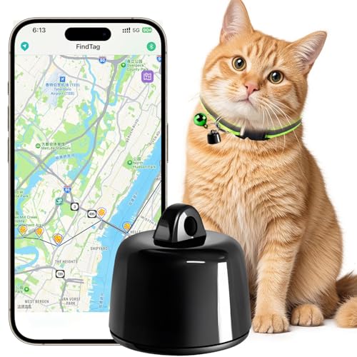Traceur GPS pour Chat & Chie, Compatible iOS & Android, sans Frais SuppléMentaires, Suivi Mondial, Traceur GPS Intelligent pour Animaux De Compagnie, VéHicules, CléS Et Bagages