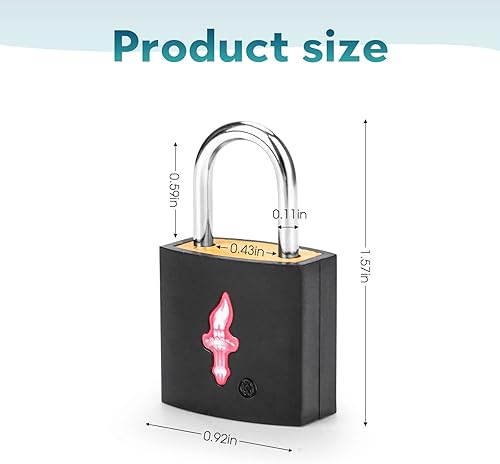 Miniatura 2 de Juego de 8 cerraduras aprobadas por la TSA para equipaje aceptadas por la TSA para maleta de viaje, candado para cerradura de casillero, maleta,