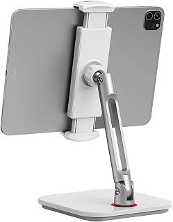 Tablet Stand for Desk,Stylish Aluminum Cell Phone Stand,360° Swivel Desk Multi-Angle Mount Holder fits 4.7-13" Tablets Smartphones