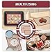 Macaron Silicone Baking Mats, 3 PCS Non Stick Macaroon Mat Silicone for Macarons, Cookie, Pastry, Red
